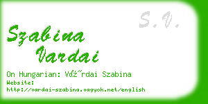 szabina vardai business card